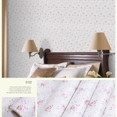 Wallpaper Sticker Dinding SHABBY ULIR PUTIH