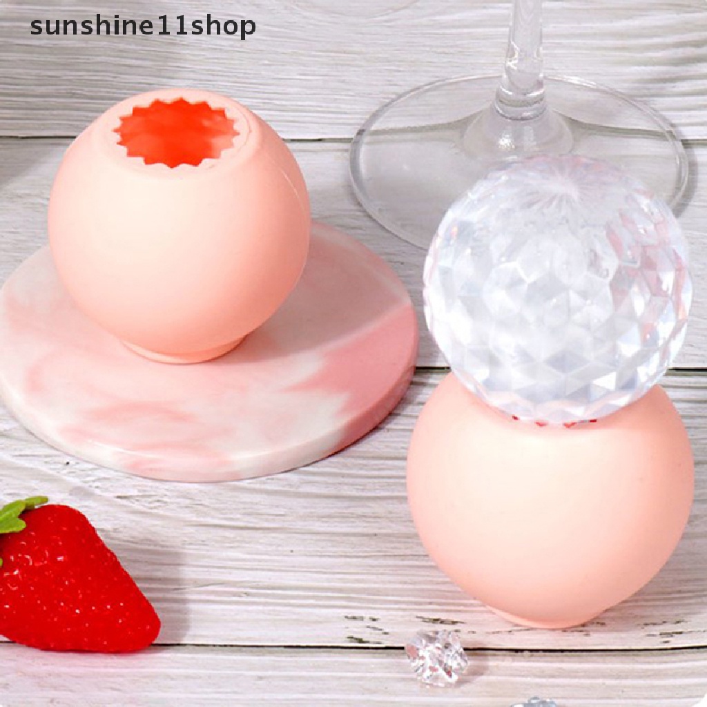 Sho 5cm Sphere Cetakan Es Whiskey Ice Ball Silicone Mold Ice Ball Maker Untuk Bourbon, Scotch, Minuman Cocktail Kuno N