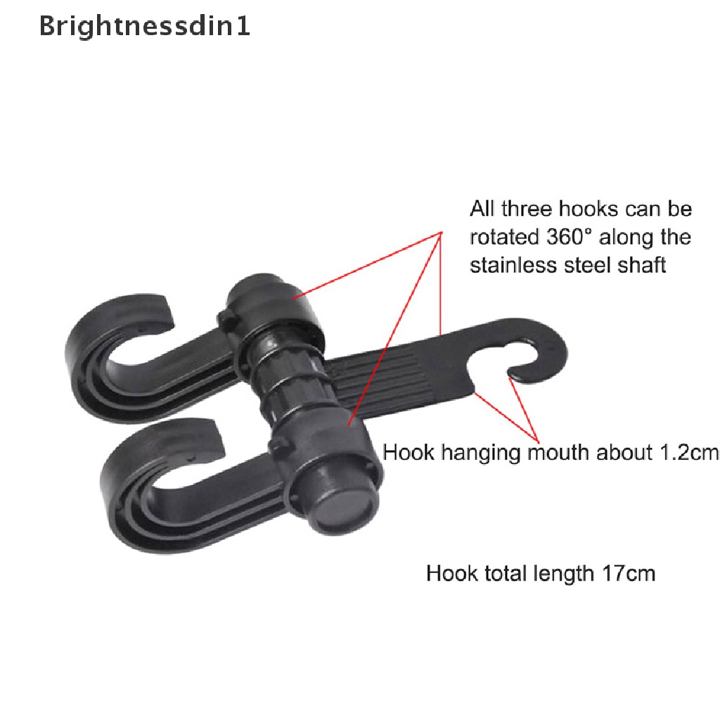 [Brightnessdin1] Car Hook Seat Back Sandaran Jok Mobil Double Hook Kait Belakang Kursi Serbaguna Butik