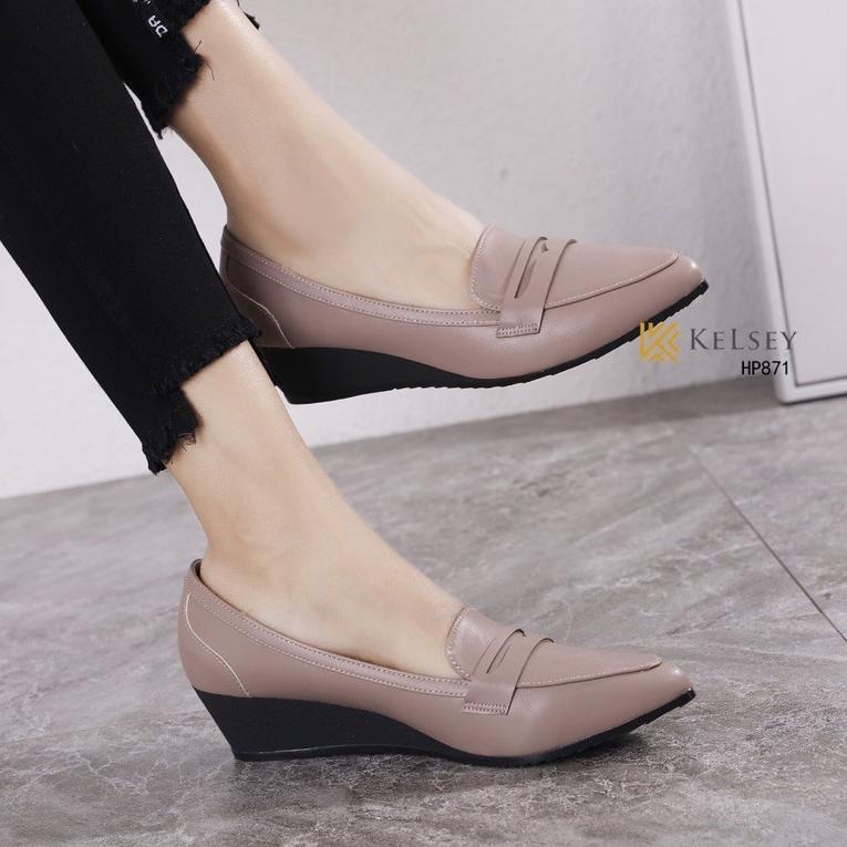 Murah Banget Kelsey Sepatu Pantofel Wanita Kulit Kerja Kantor Formal 871