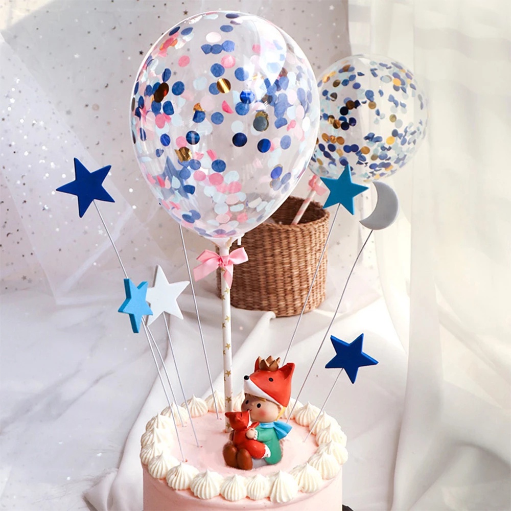 Balon Confetti Glitter Sequin Mini 5 &quot;Untuk Dekorasi Kue Ulang Tahun / Baby Shower / Pernikahan