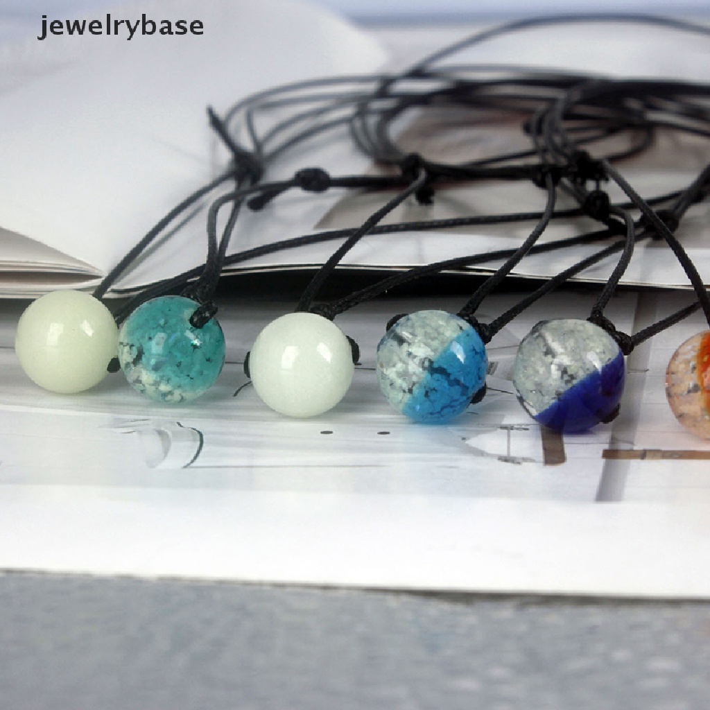 [jewelrybase] Gelang Wanita Bercahaya Permata Pesona Perhiasan Tali Kulit Halloween Liontin Berongga Bercahaya Batu Liontin Kalung Hadiah Butik