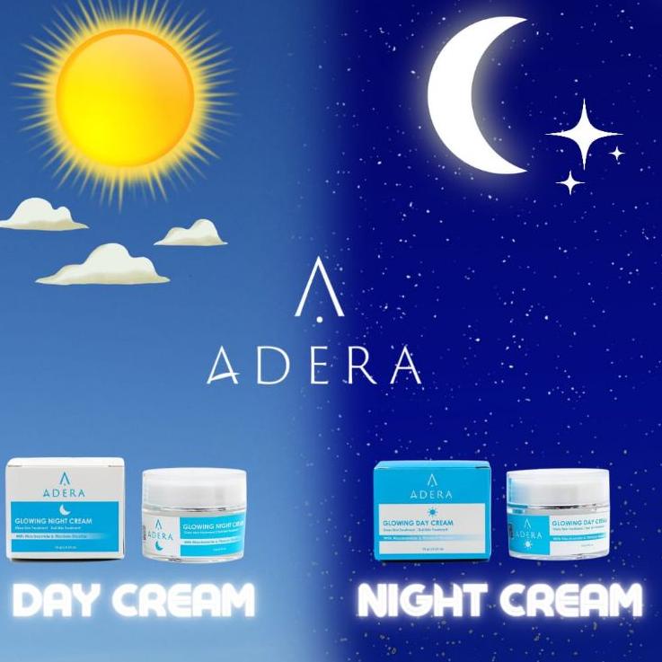 ۝ ADERA GLOWING DAY CREAM NIGHT CREAM / ADERA KRIM SIANG / ADERA KRIM MALAM / ADERA FACE SERUM ❉