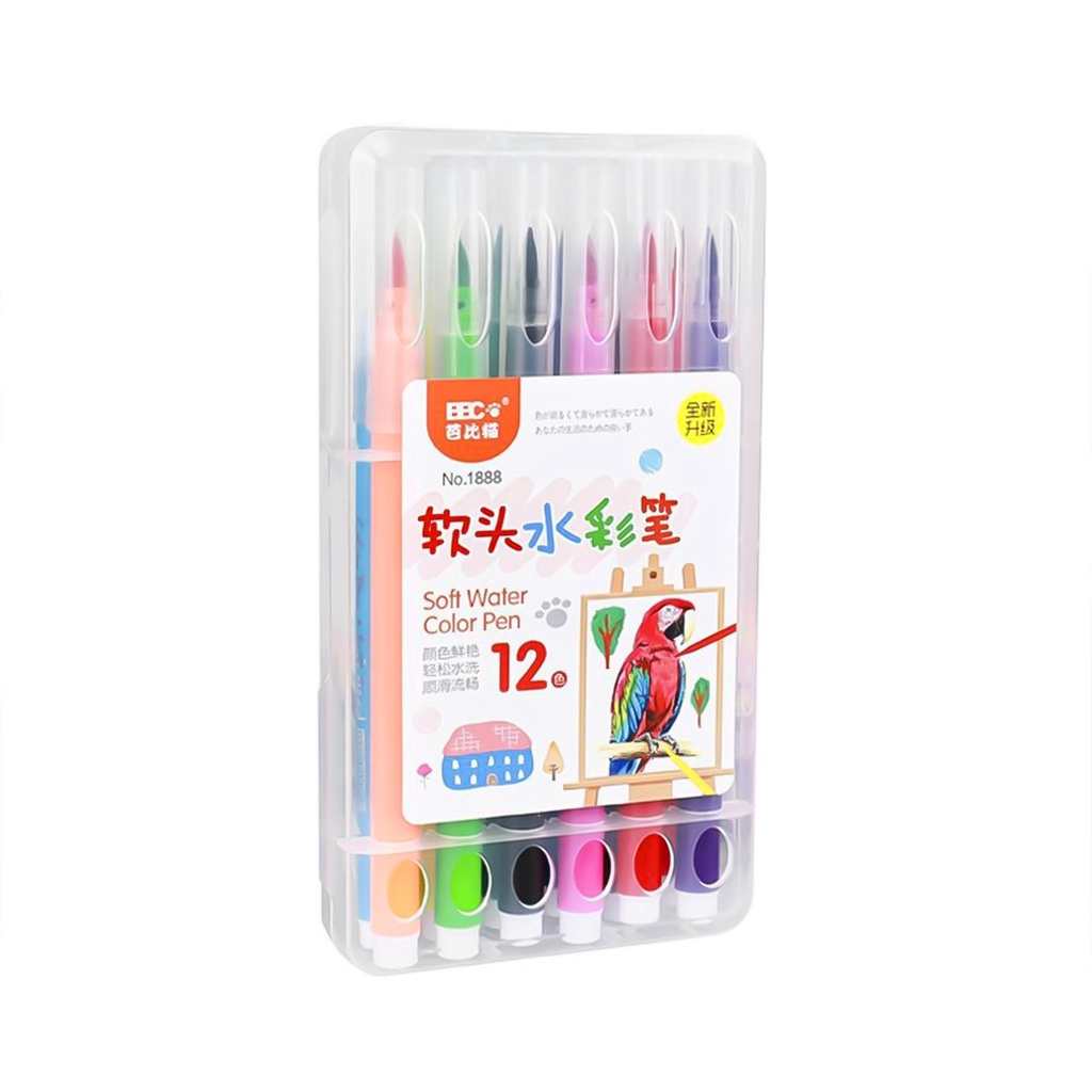 Spidol water colour waterclolor littering lettering calligraphy calligrafitti bisa dihapus warna warni aesthetic estetik lukis gambar sketsa mewarnai kaligrafi lucu unik set 1 pack