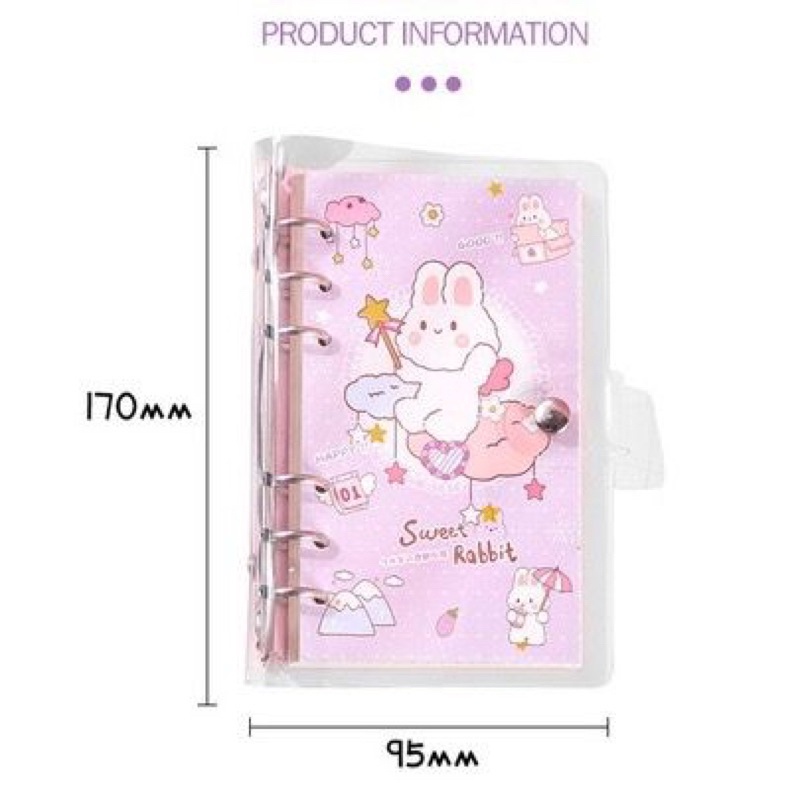 Binder Diary DIY Note Agenda Journal A6 Buku catatan 100 lembar