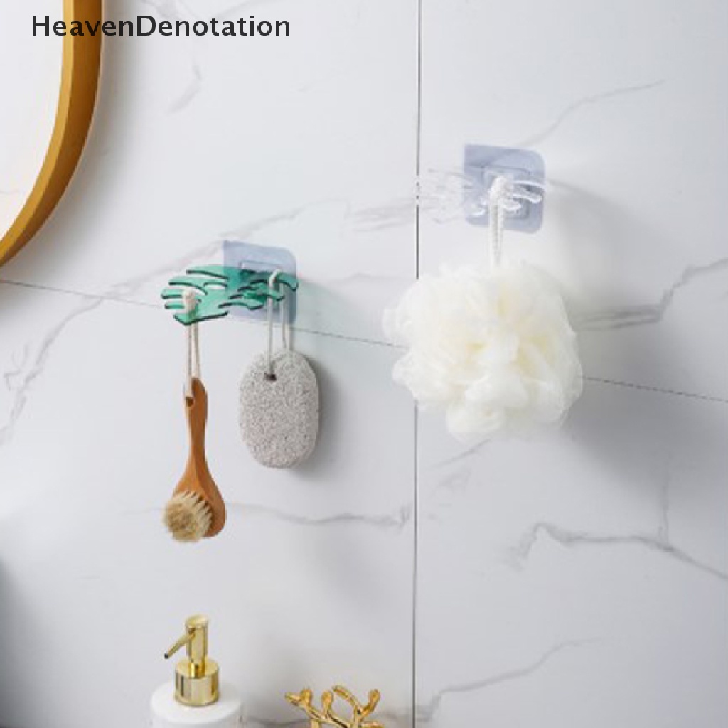 [HeavenDenotation] Leaf Hook Dinding Organizer Rak Kamar Mandi Silet Tempat Sikat Gigi Penyimpanan Hook HDV