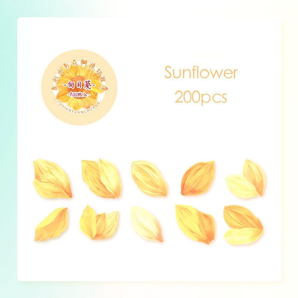 Nanas 200pcs Kelopak Bunga Pita Tulip.Ng Washi Sticker Stylish Sticky Paper