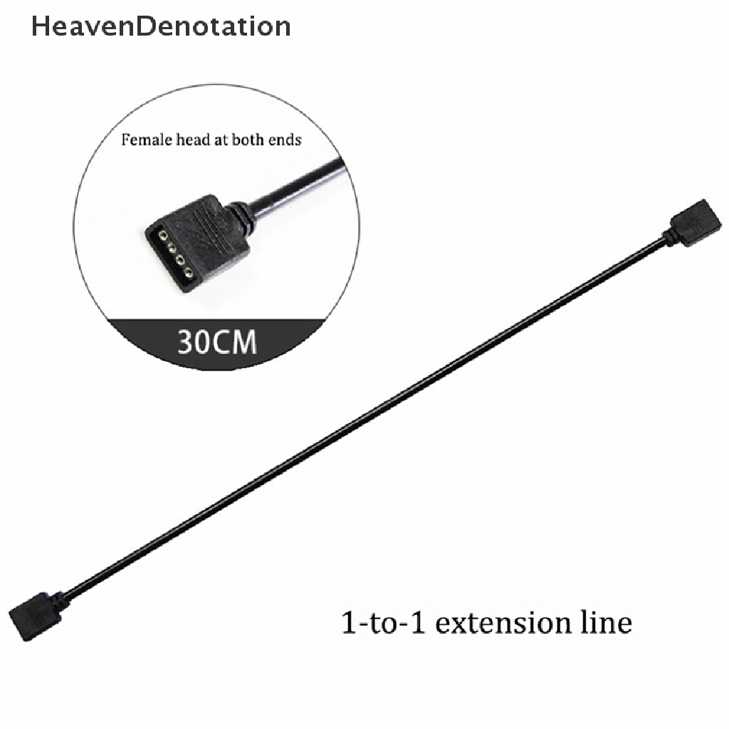 [HeavenDenotation] Motherboard Komputer RGB Split Synchronous Kabel 12V 4-pin Ekstensi Tcable 5V ARGB 3-pin Hub HDV