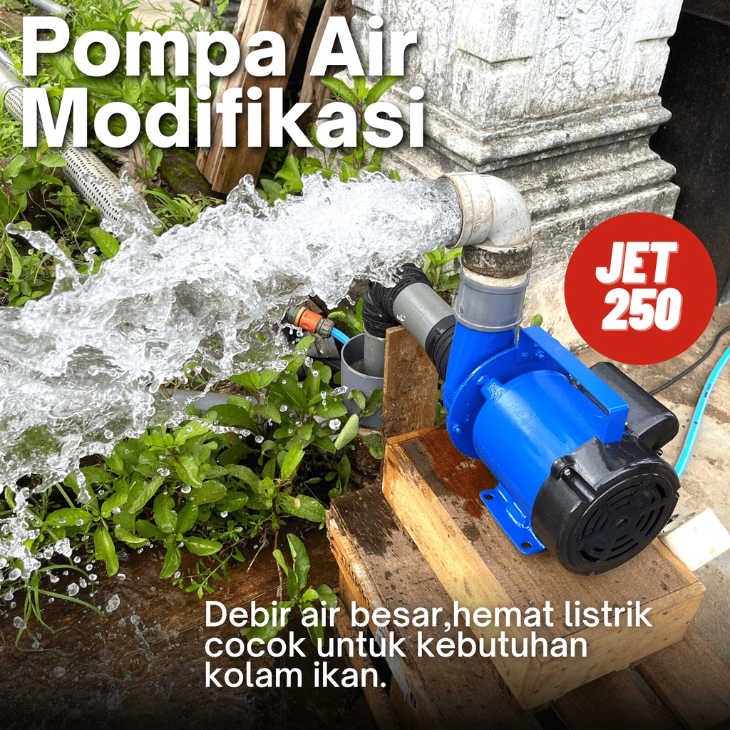 HARGA MURAH POMPA AIR 2 DIM TYPE JET 250 SANYO MODIFIKASI HEMAT LISTRIK UNTUK KOLAM IKAN GURAME READ