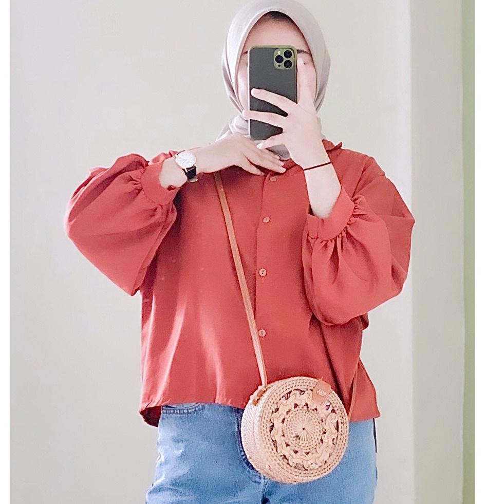 LANGSUNG ORDER FAFA - ELZA TOP BLOUSE // ELZE KEMEJA SHAKILLA LENGAN BALON