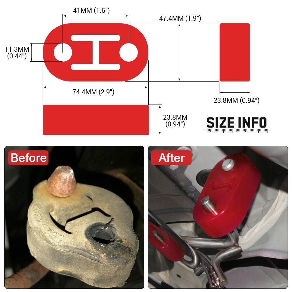 Bracket Dudukan Pipa Ekor Knalpot Agustina Universal 2lubang Alat Perbaikan Polyurethane Muffler Grommet Karet Knalpot Mobil Pipa Knalpot Mobil