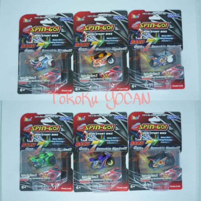 Terlaris Terlaris Mainan Motor Balap Apolo Spin Go Mini Bike Chrome Gen 7 Gen 5
