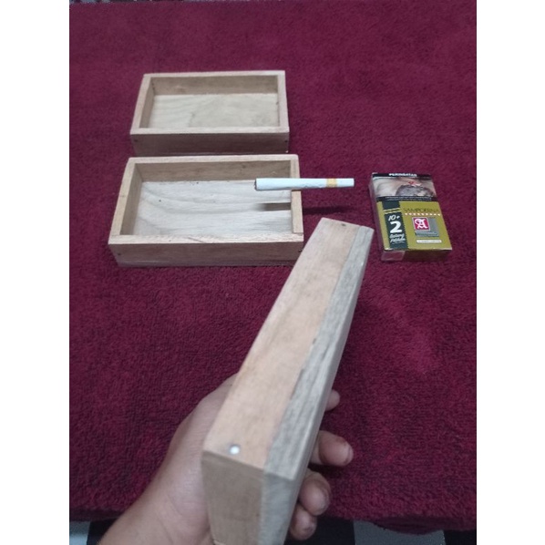 ASBAK KAYU MURAH - ASBAK KAYU JATI - ASBAK KAYU - TEMPAT SAMPAH KAYU MINI - ASBAK PRAKTIS - ASBAK