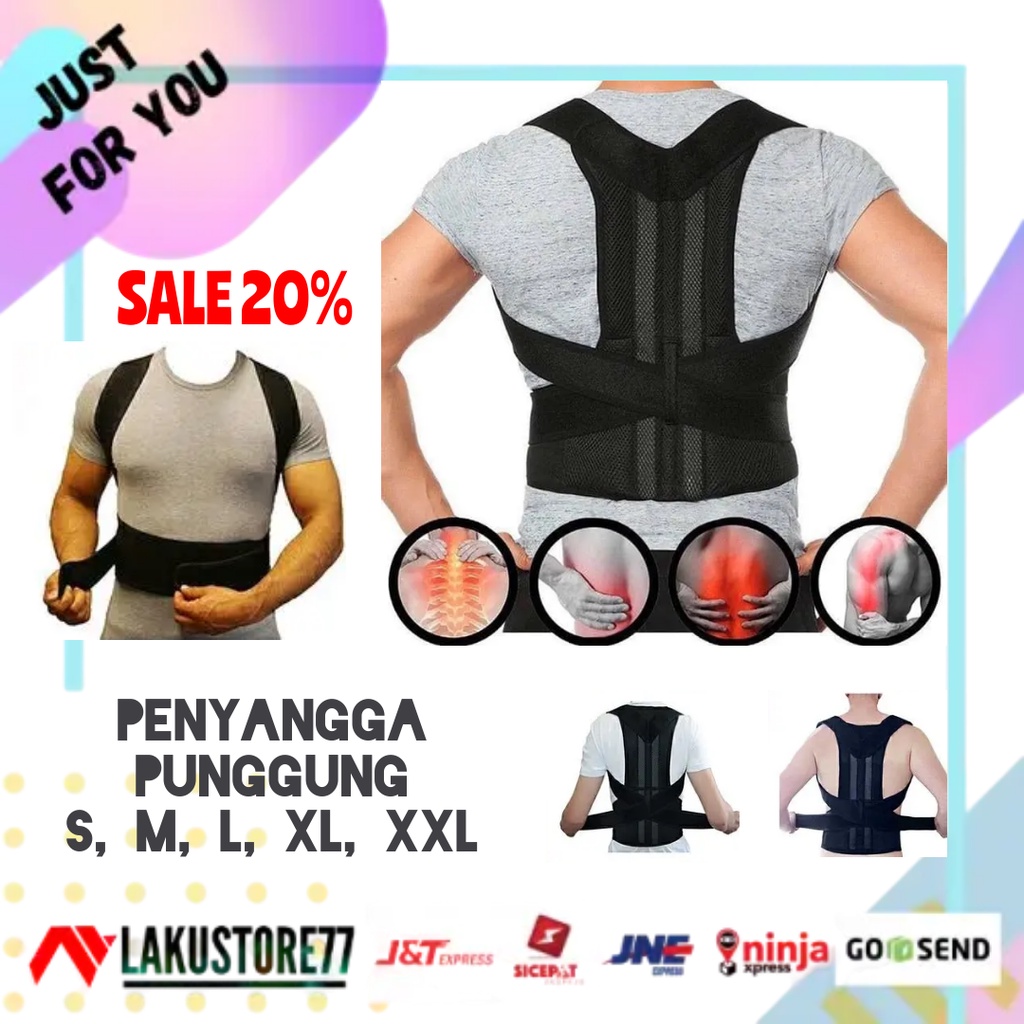 Jual Korset Penyangga Punggung Penegak Punggung Pria Magnetic Belt Posture Support 2 Besi 2083