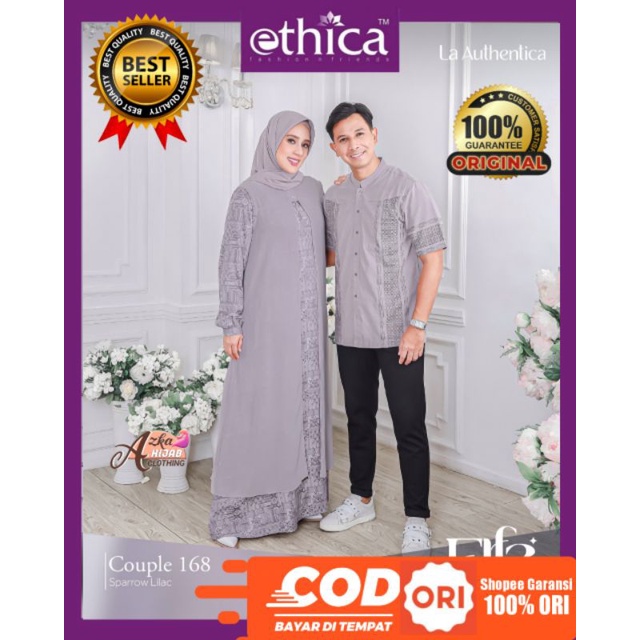 SARIMBIT ETHICA COUPLE 168 2023 / BAJU COUPLE PASANGAN KEKINIAN / BAJU COUPLE KELUARGA / BAJU MUSLIM
