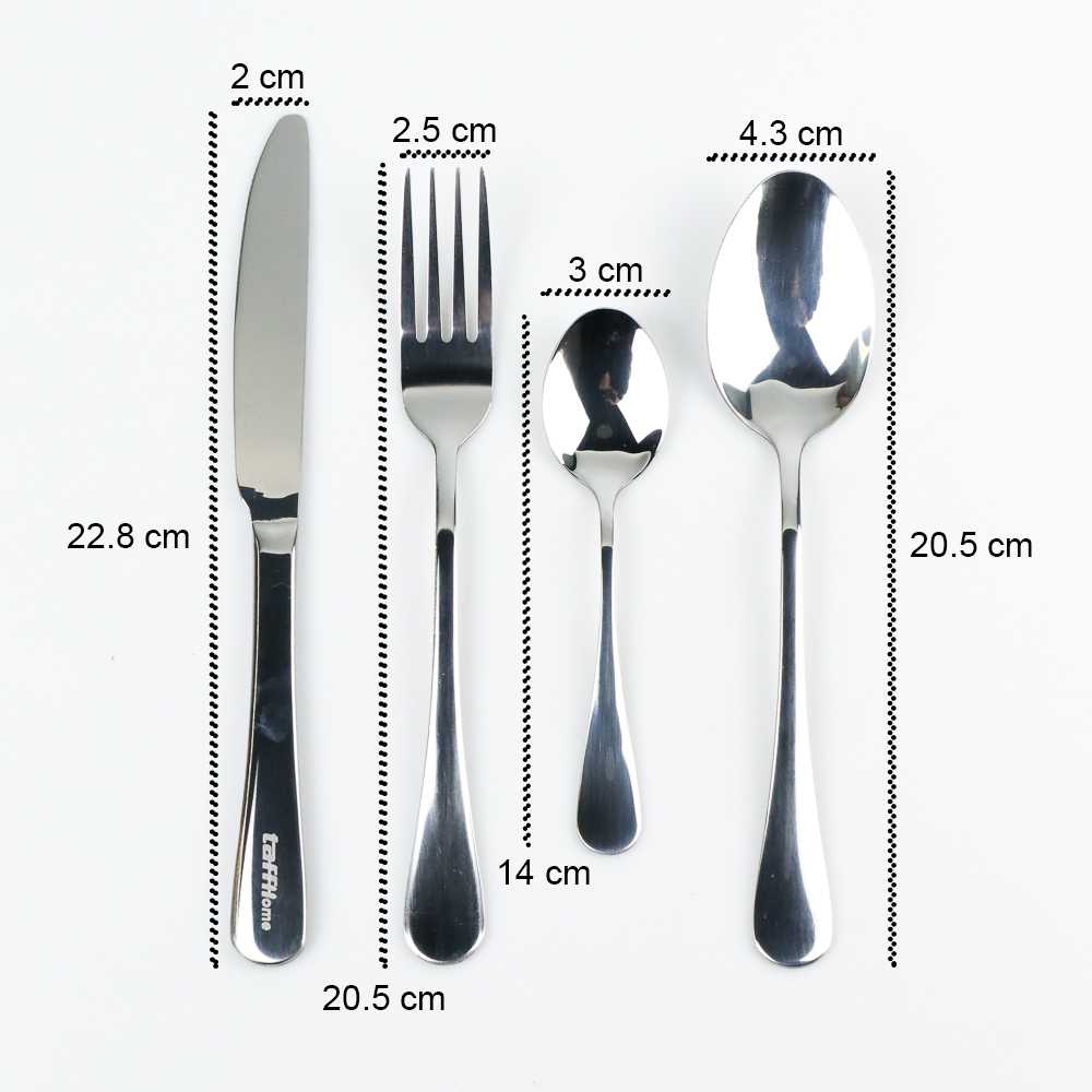 Sendok Garpu Pisau Set Stainless Steel 24 PCS Korea Alat Makan Peralatan Makan Perlengkapan Makan Cutlery TaffHOME