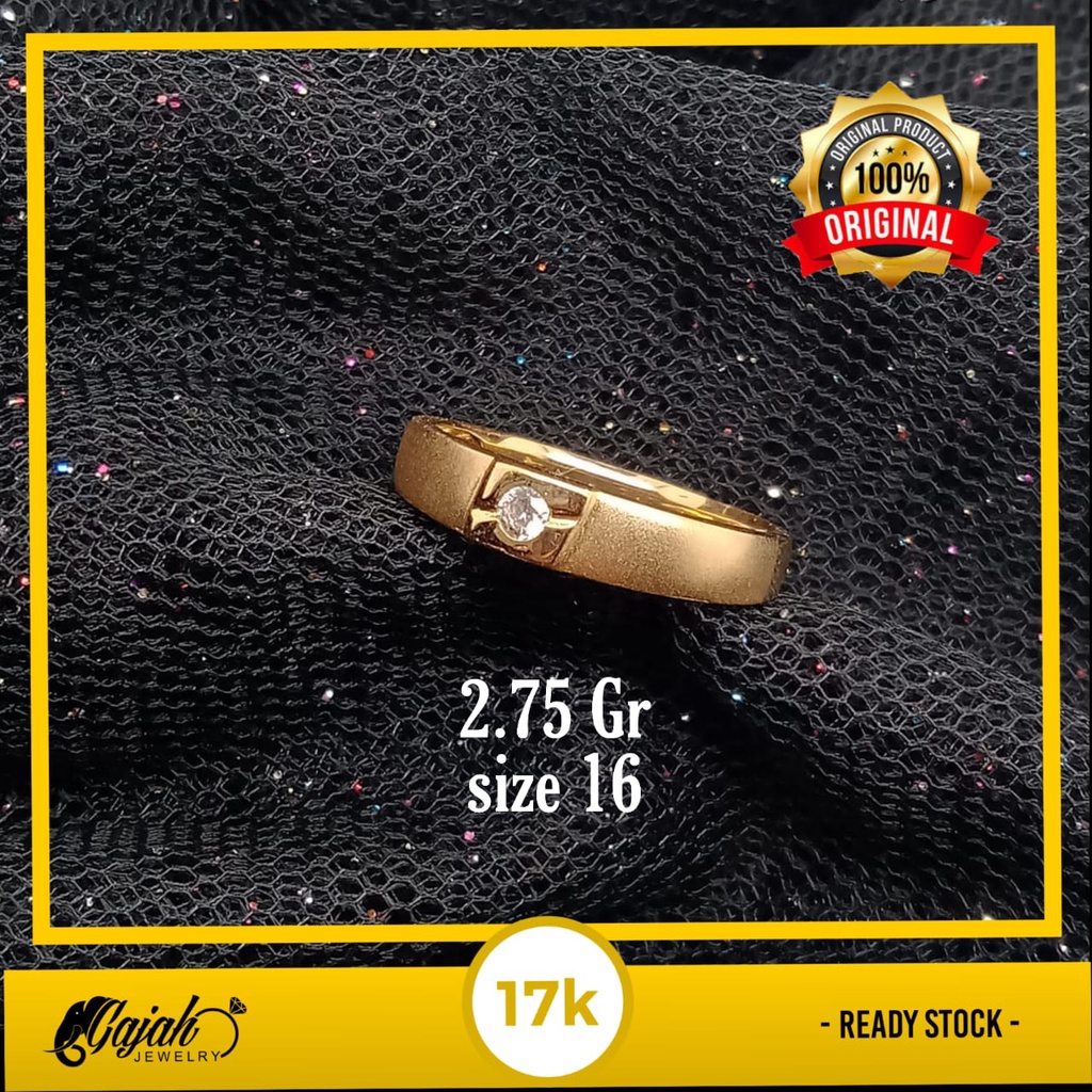 Cincin emas 17k - 2.75 gr kadar 750 - 4166