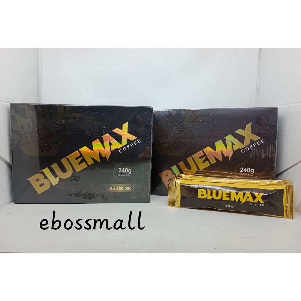 

BLUEMAX Coffee Harga 1 Box isi 10 Sachet @200 gram 100% Original.