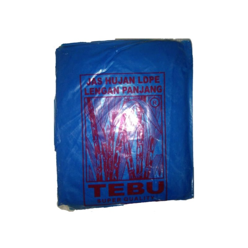 Jas Hujan Plastik Ponco TEBU HDPE LDPE Model Lengan Panjang Grosir