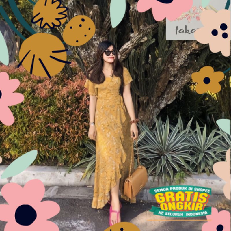 Dress Kimono Rempel || Baju Pantai Wanita Bali Murah / polos garis kotak