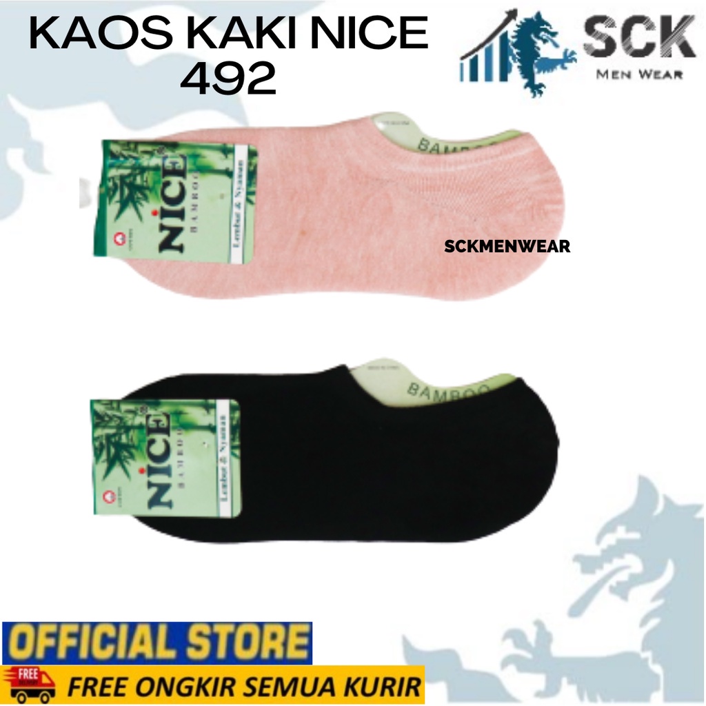 Kaos Kaki Wanita NICE 492 Polos Warna / Kaus Kaki Kebutuhan Wanita / Invisible Socks Wanita Bawah Mata Kaki Cewek - sckmenwear GROSIR