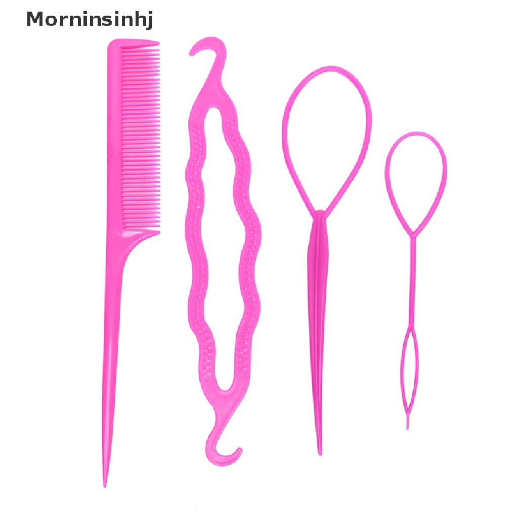 Mornin 4pcs Penjepit Hairstyle Entrainment Tied Hair Tenun Hairstyle Device Tool id