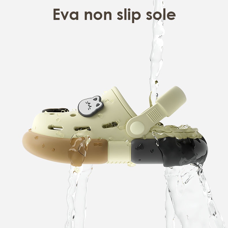 Sendal Anak Slip on Strap Bahan EVA Sandal Anak Sol Ekstra Tebal Desain Sandal Anak Unisex Anti Slip Sol Pijat Tersedia Berbagai Warna Untuk Usia 1-8 Tahun