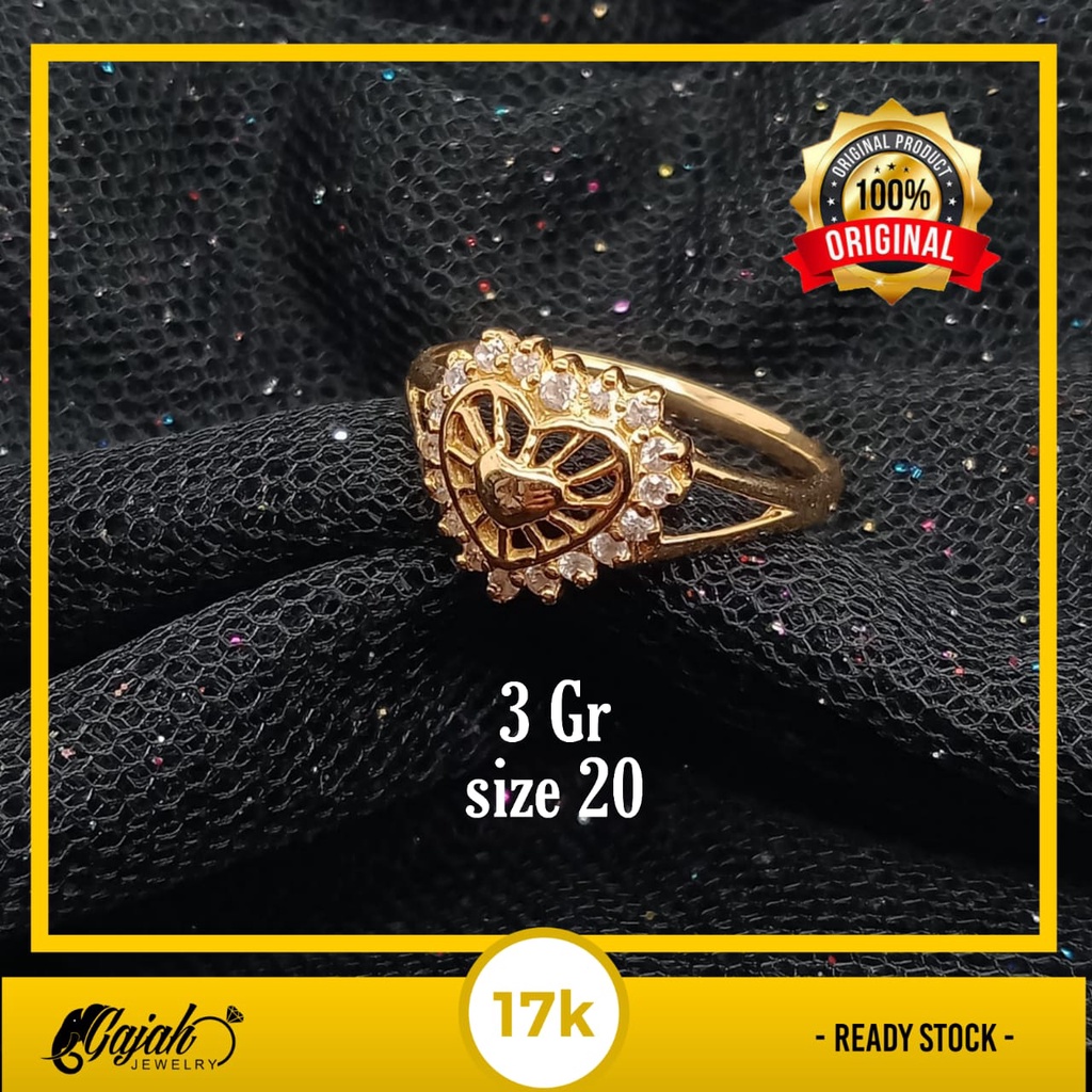 Cincin emas 17k - 3 gr kadar 750 - 4160