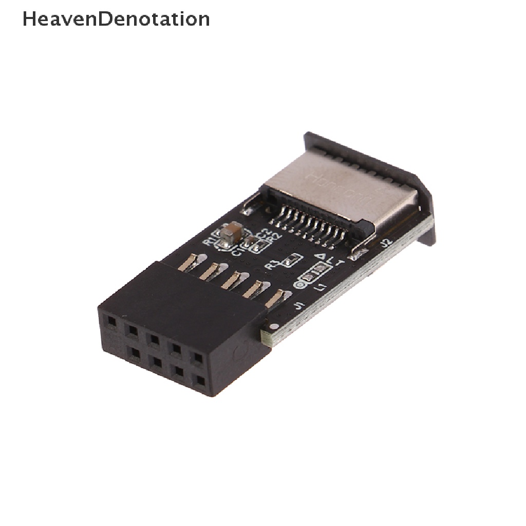 [HeavenDenotation] Header Wanita 9Pin Ke Tipe-E Adapter Motherboard 9-pin Ekstensi Tipe-E Ke Key-A Converter Adapter HDV