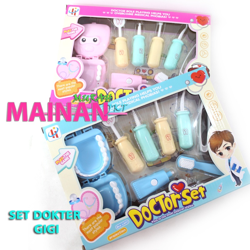 Murah Mainan Anak Murah Doctor Set Dokter Gigi K78 Simulasi Priksa Gigi Tambal Gigi Led