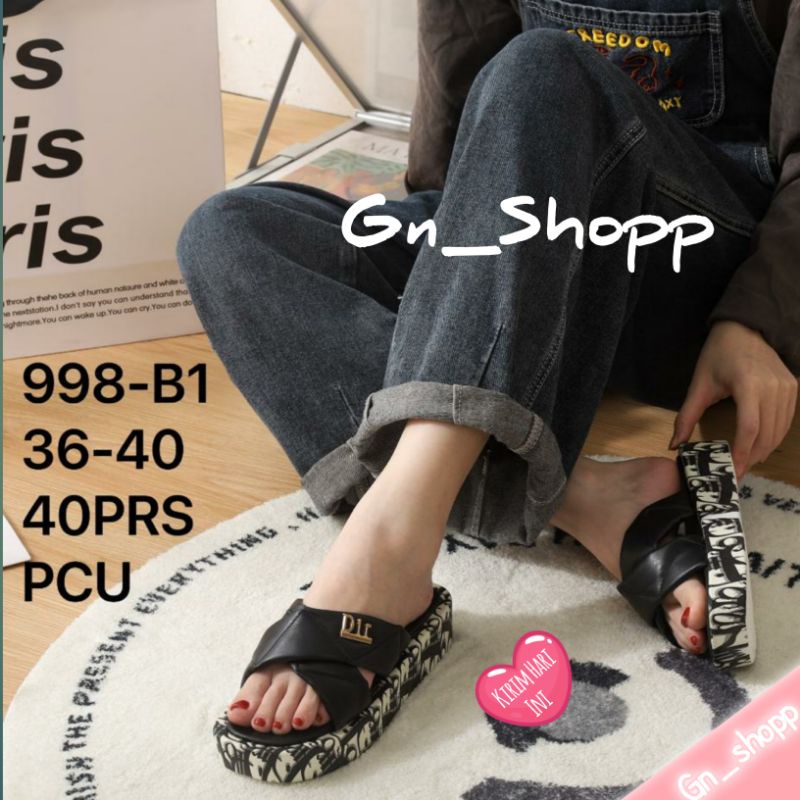 Sandal Wanita Tali Silang DIOR Kekinian Terbaru 998-B1