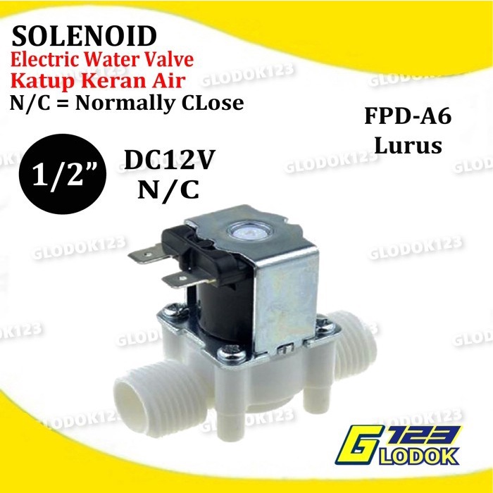 Electric Water Selenoid Valve Control Switch AC 220V DC 12V NC 1/2&quot;