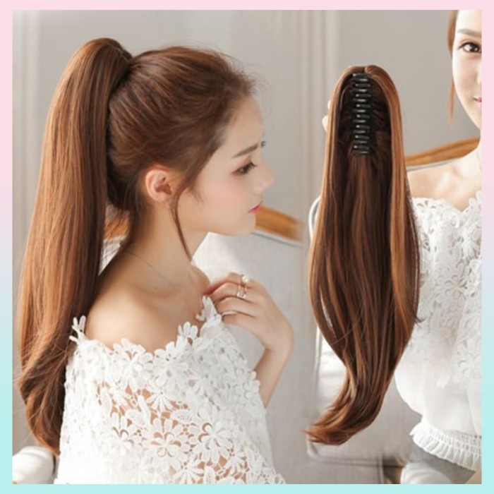 Terlaris Rsw Hair Clip Poni Pony Tail Ponitail Korea Lurus 11 Jepit Clip On