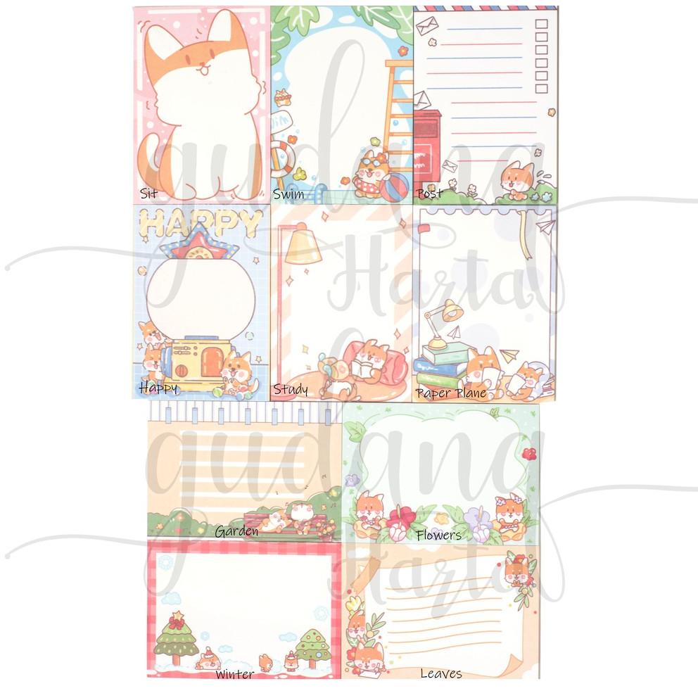 

X77 Memo Shiba Inu Anjing Lucu Memopad Notes Note DIY GH 301341 HOT ㅞ