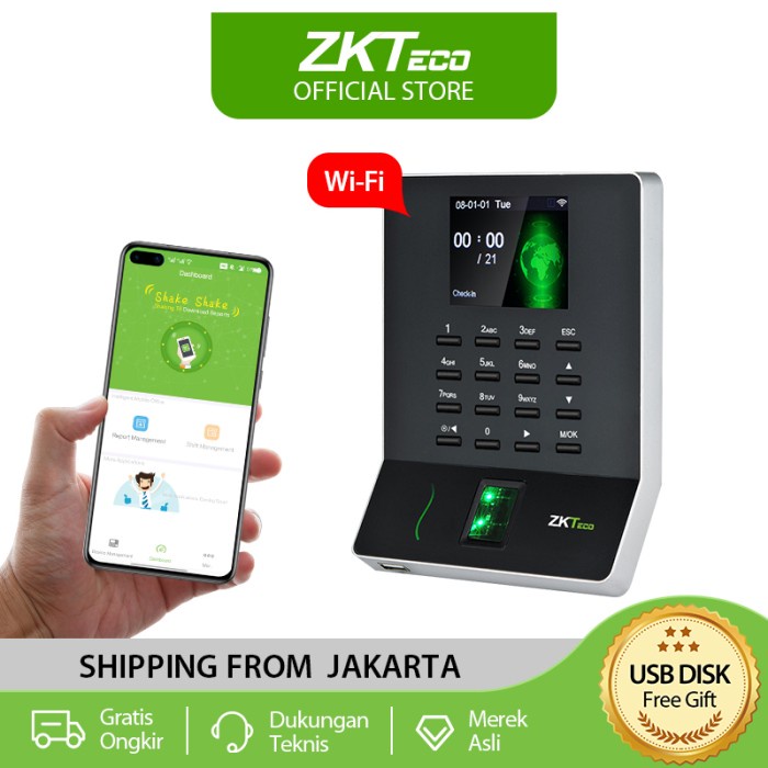 

[[JNT COD]] Mesin Absensi Sidik Jari - ZKTeco WL20