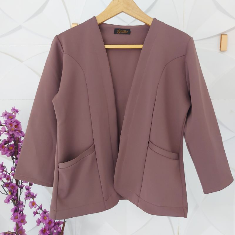 BLAZER WANITA KEKINIAN DESAIN SIMPLE GAYA MODERN/BLAZER SCUBA IMPORT/BLEZER TERBARU