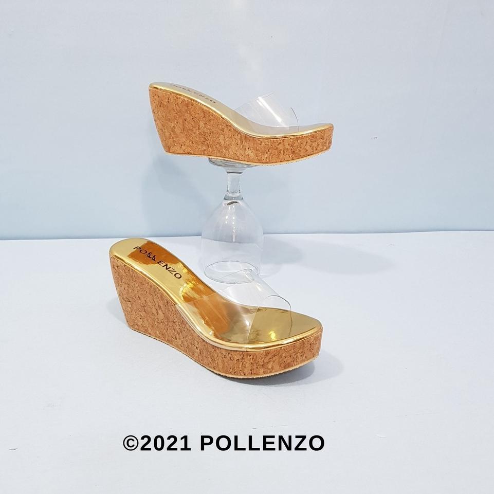 Recomended Pollenzo - Crystal Gold Wedges Mika Bening 8Cm Dm-4