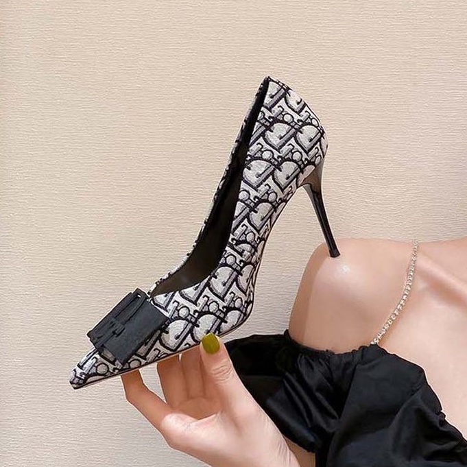 10999 Heels Wanita Import 7,5cm Mono Hak Tinggi Pesta BISA COD