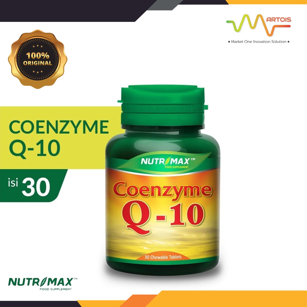 Nutrimax Coenzyme Q-10 isi 30 Tablet Kunyah / Membantu Terapi Penyakit / Kanker / Diabetes / Ganggua