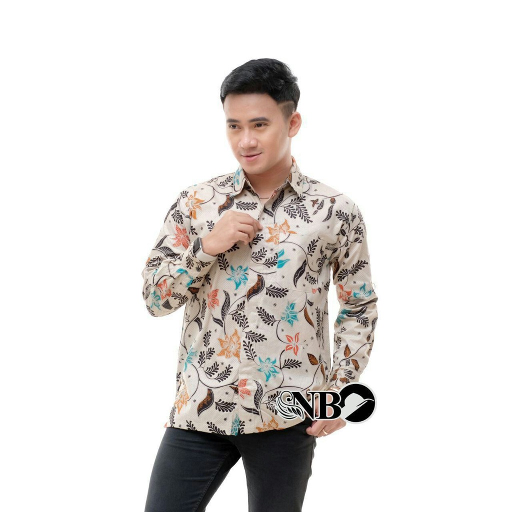 SIZE M L XL XXL XXXL BSWART Batik HRB026 Kenongo Hem Pendek Padi Pekalongan M L XL Batik Pria