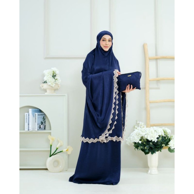 mukena silk renda silk santorini