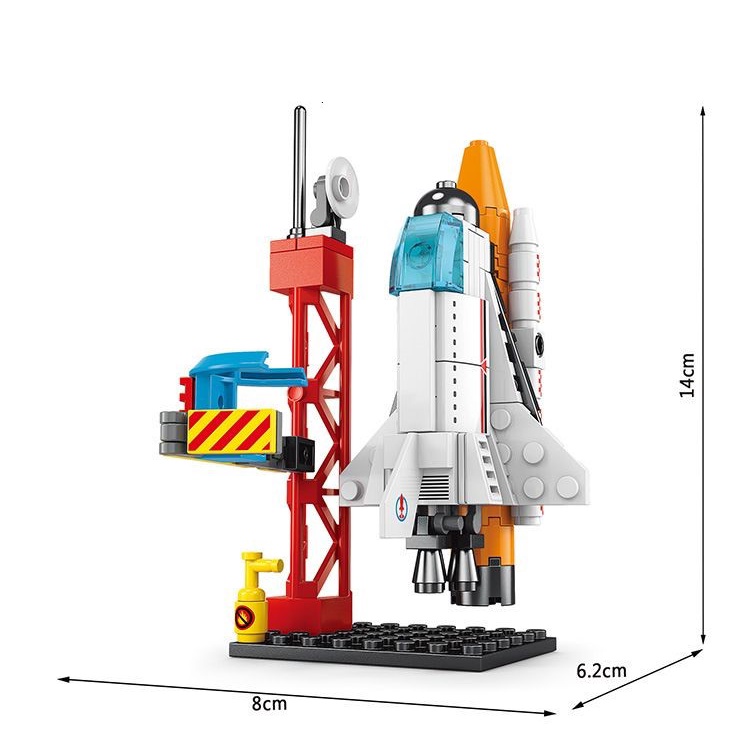 Mainan Anak SPACE SHUTTLE Balok Susun Luar Angkasa Balok Roket Brick