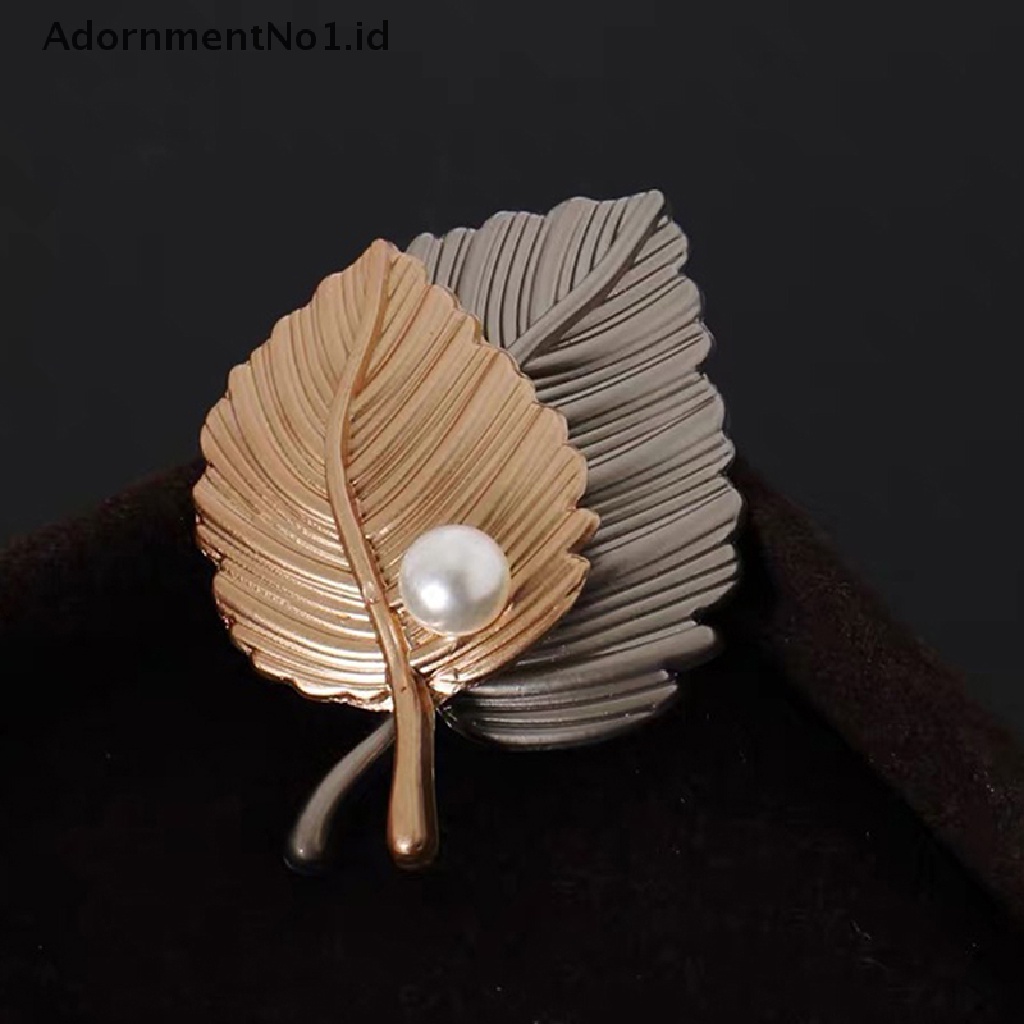 [AdornmentNo1] Maple Leaf Bros Logam Vintage Wanita Gadis Menawan Indah Kerah Lapel Pin Fashion Perhiasan Hadiah Aksesoris Pakaian Pesta [ID]