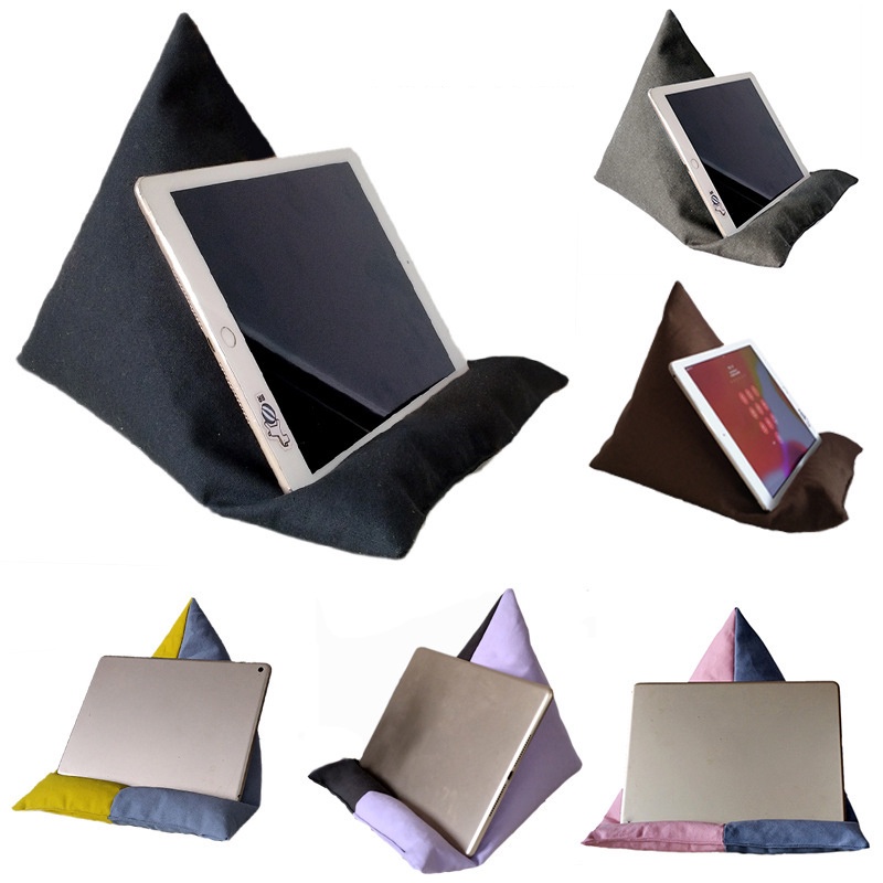 Soft Triangle Pillow Stand Tablet Phone Holder IPad Tablet Telepon E-Readers Bantal Baca