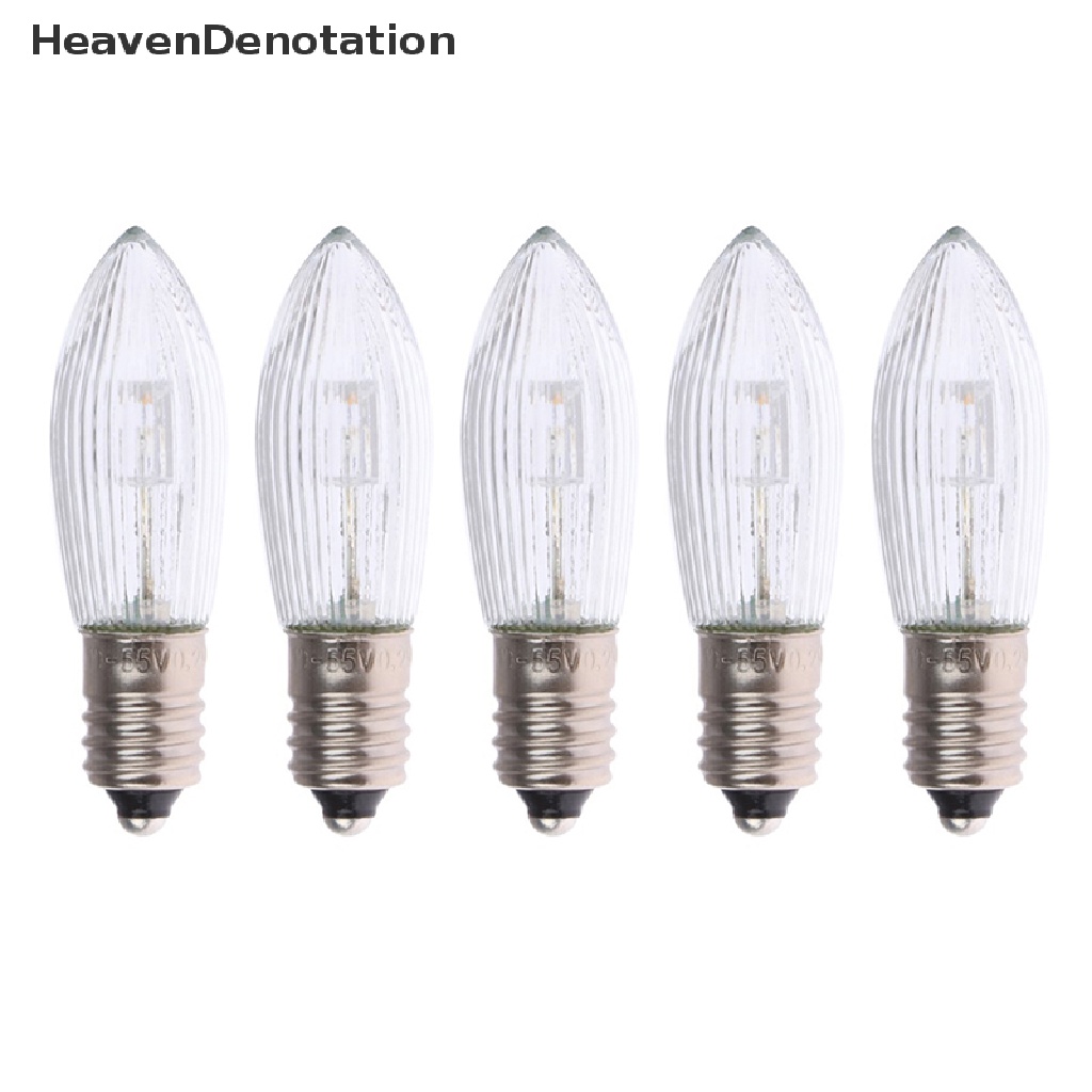 [HeavenDenotation] 5pcs E10 Lampu Bohlam LED Pengganti Lampu Bohlam Rumah Lampu Bohlam Dekorasi Light HDV