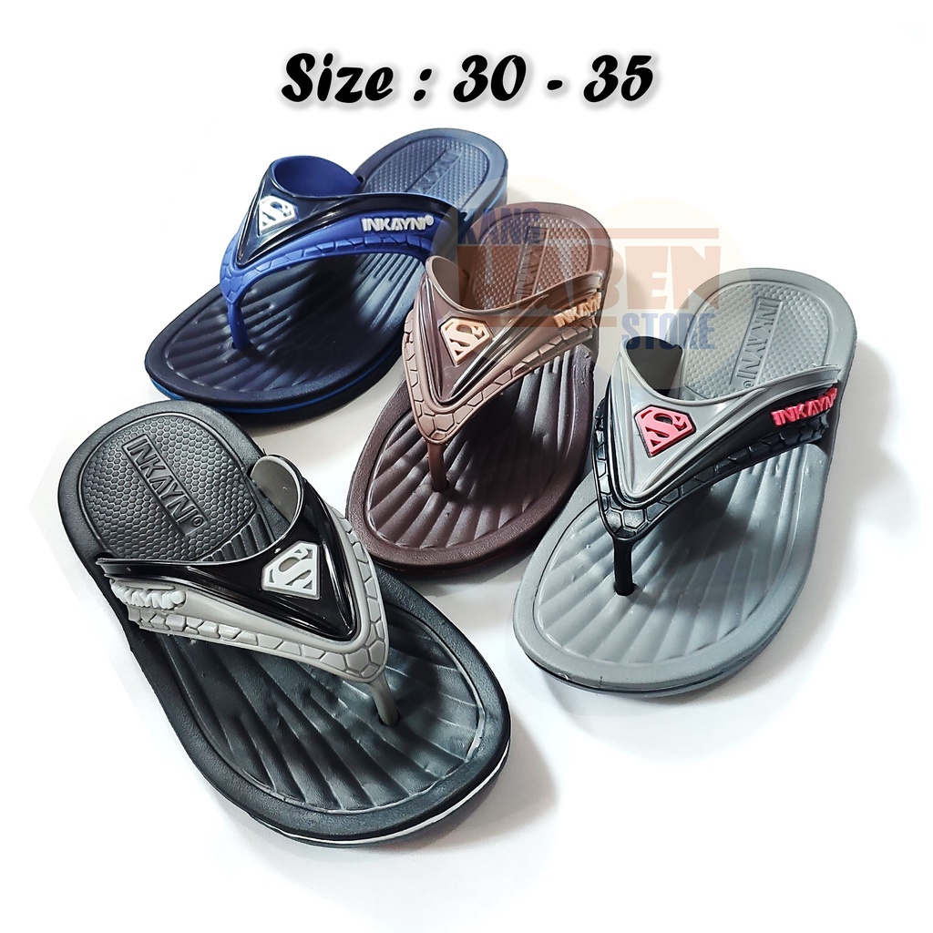 Habenkids Sandal Jepit Anak Tanggung Emblem Manusia Super Keren