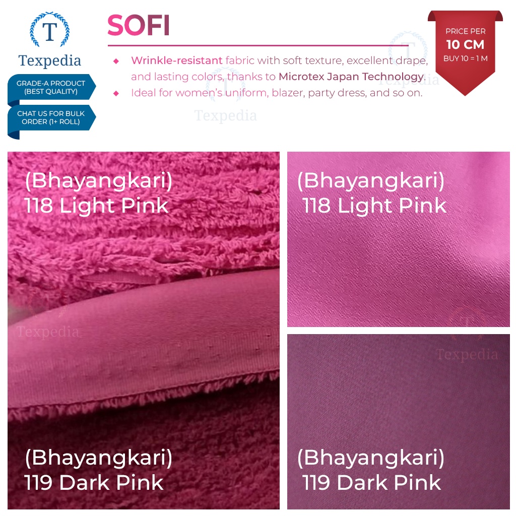 SOFI (10 cm) by Maxistyle - Kain/Bahan Blazer/Dress/Rok Terusan, Rompi/Vest, Baju Muslim/Gamis, Jack