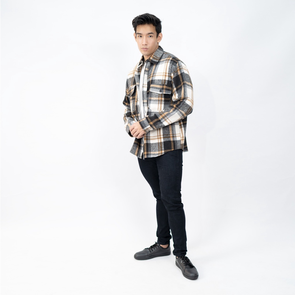 Ribsgold Jaket Shacket Flanel