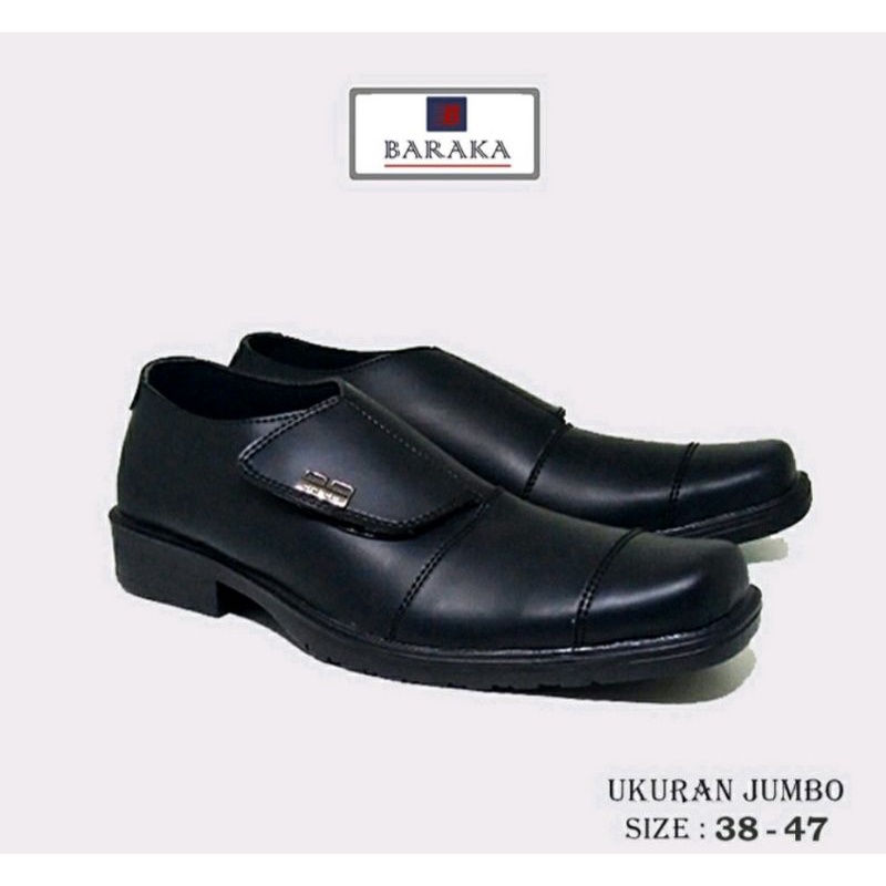 Sepatu OXPORD Pria Big Size 37-48 / Loafers Formal Pantofel Remaja Sekolah Kulit Hitam JUMBO, 37