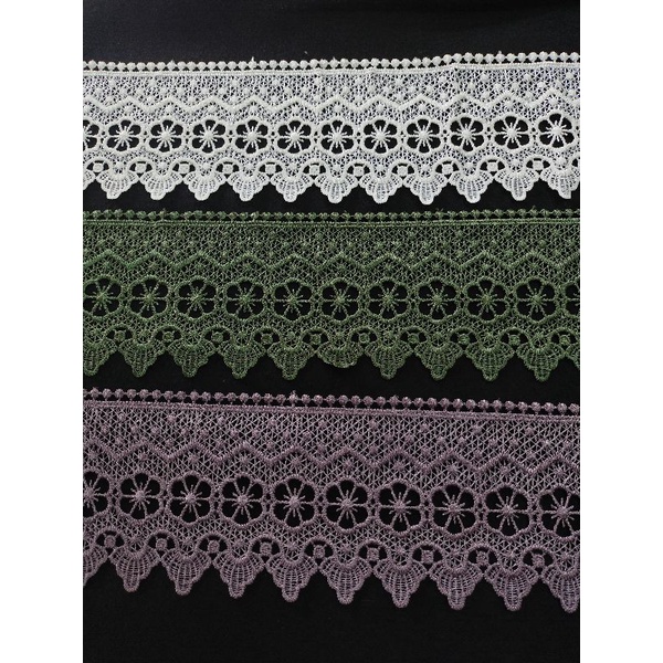 #Renda giper bordir meteran lebar 9cm